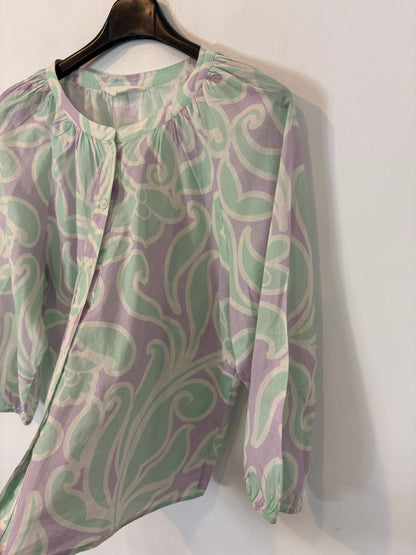 ESE O ESE. Blusa  malva estampada