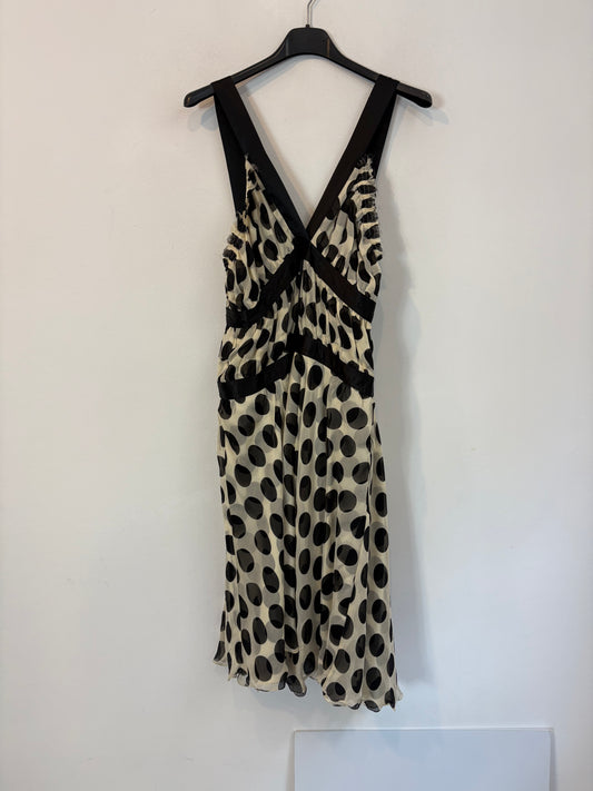 PATRIZIA PEPE. Vestido corto lunares seda