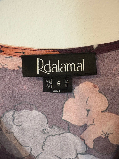 RDALAMAL. Vestido largo estampado aberturas. T 6 (36)