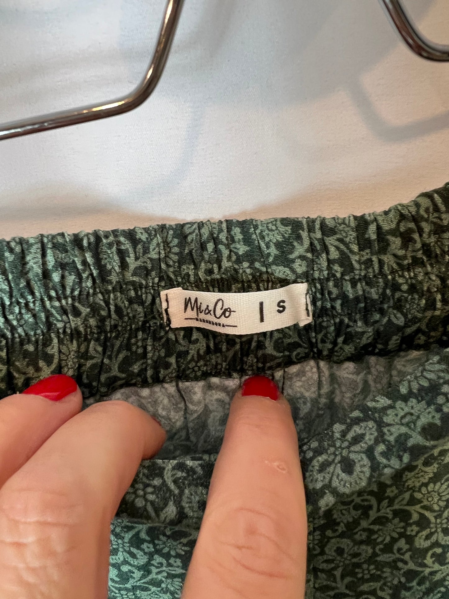 MI&amp;CO BARCELONA. Flowy green printed trousers. TS