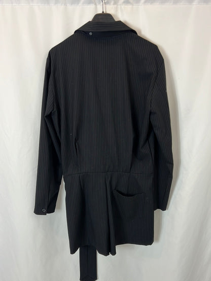 ZARA. Blue striped short jumpsuit TM