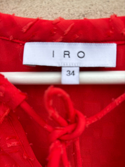 IRO. Top rojo fluido textura