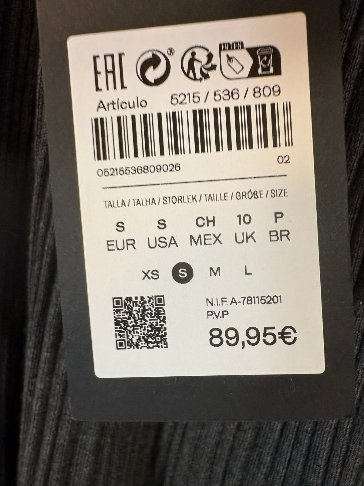 MASSIMO DUTTI. Falda larga plisada lana