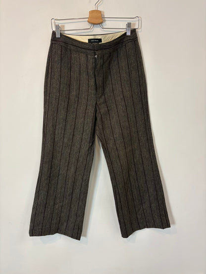 ISABEL MARANT. Pantalón  gris rayas burdeos mezcla