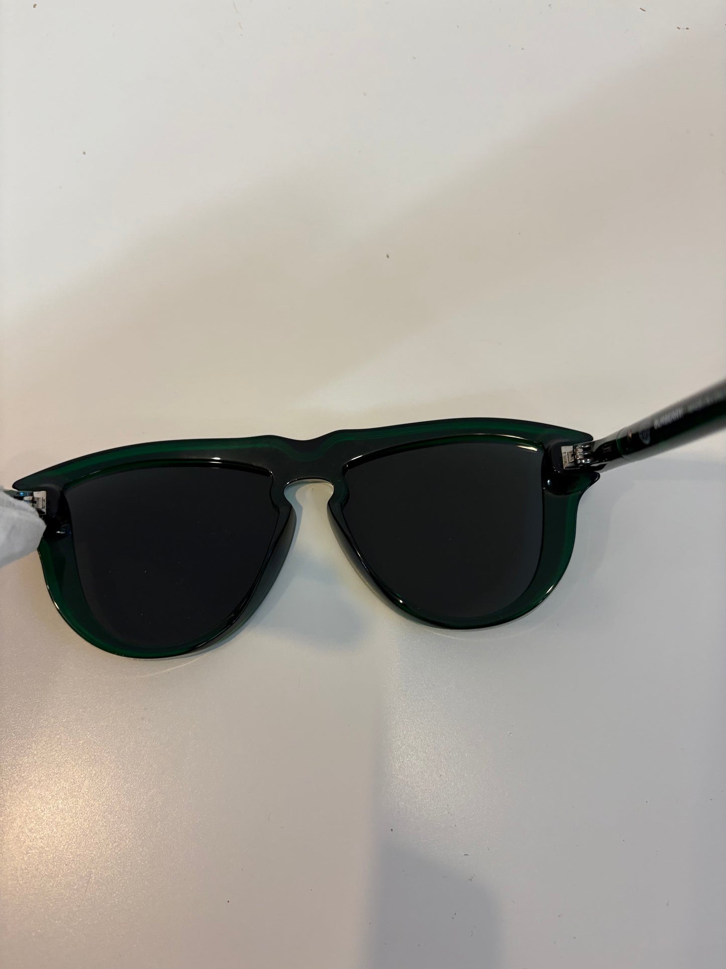 BURBERRY. Green-framed sunglasses