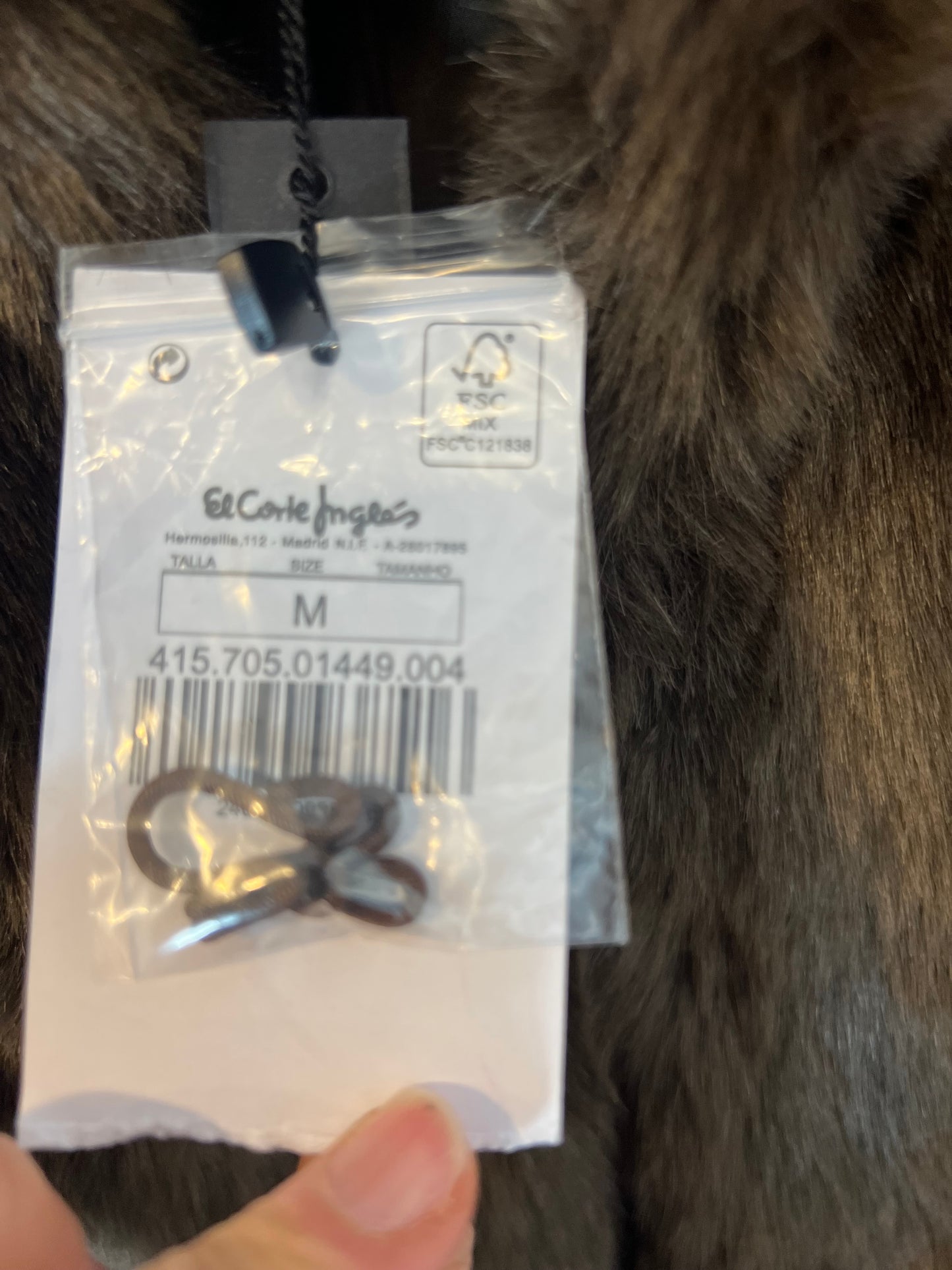 EASY WEAR. Chaleco pelo marrón chocolate. T M