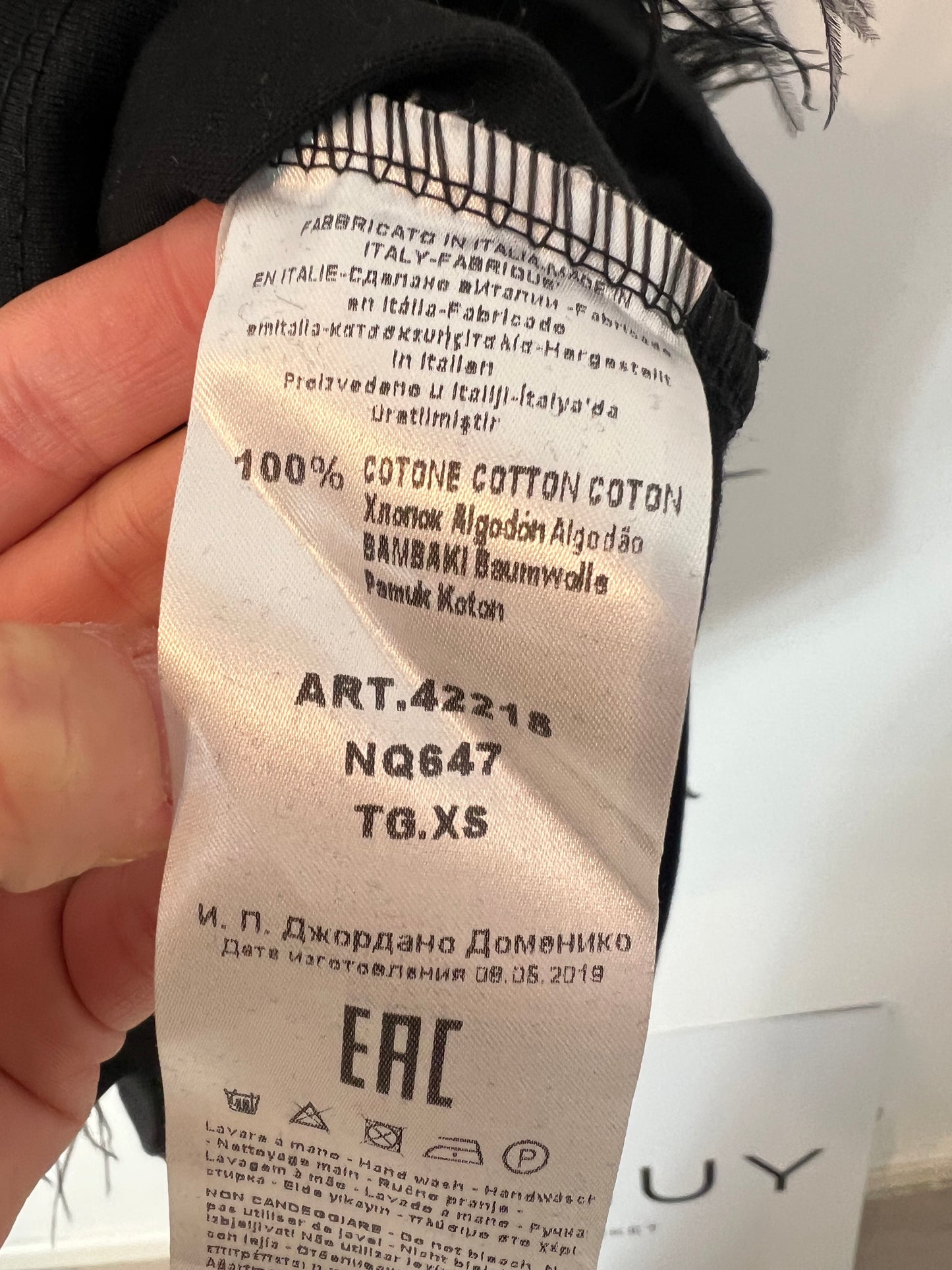 R JEANS. Black feather dress T.xs