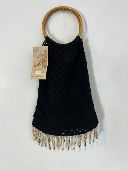 PALME. Bolso negro croché