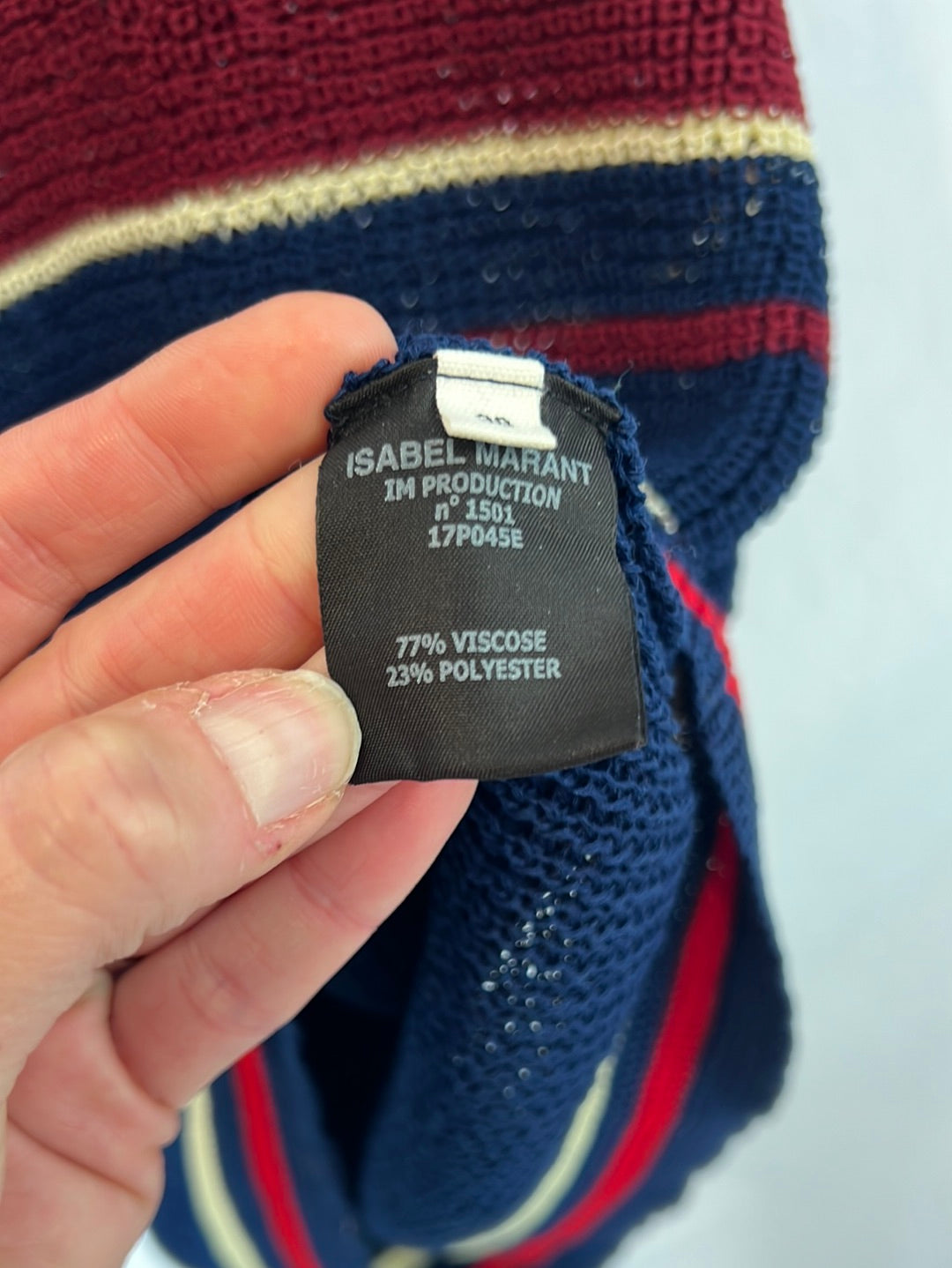 ISABEL MARANT ETOILE. Striped knit top, size 38