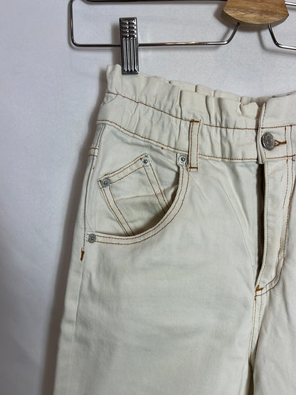 MAJE. Raw denim with seam detail. Size 36