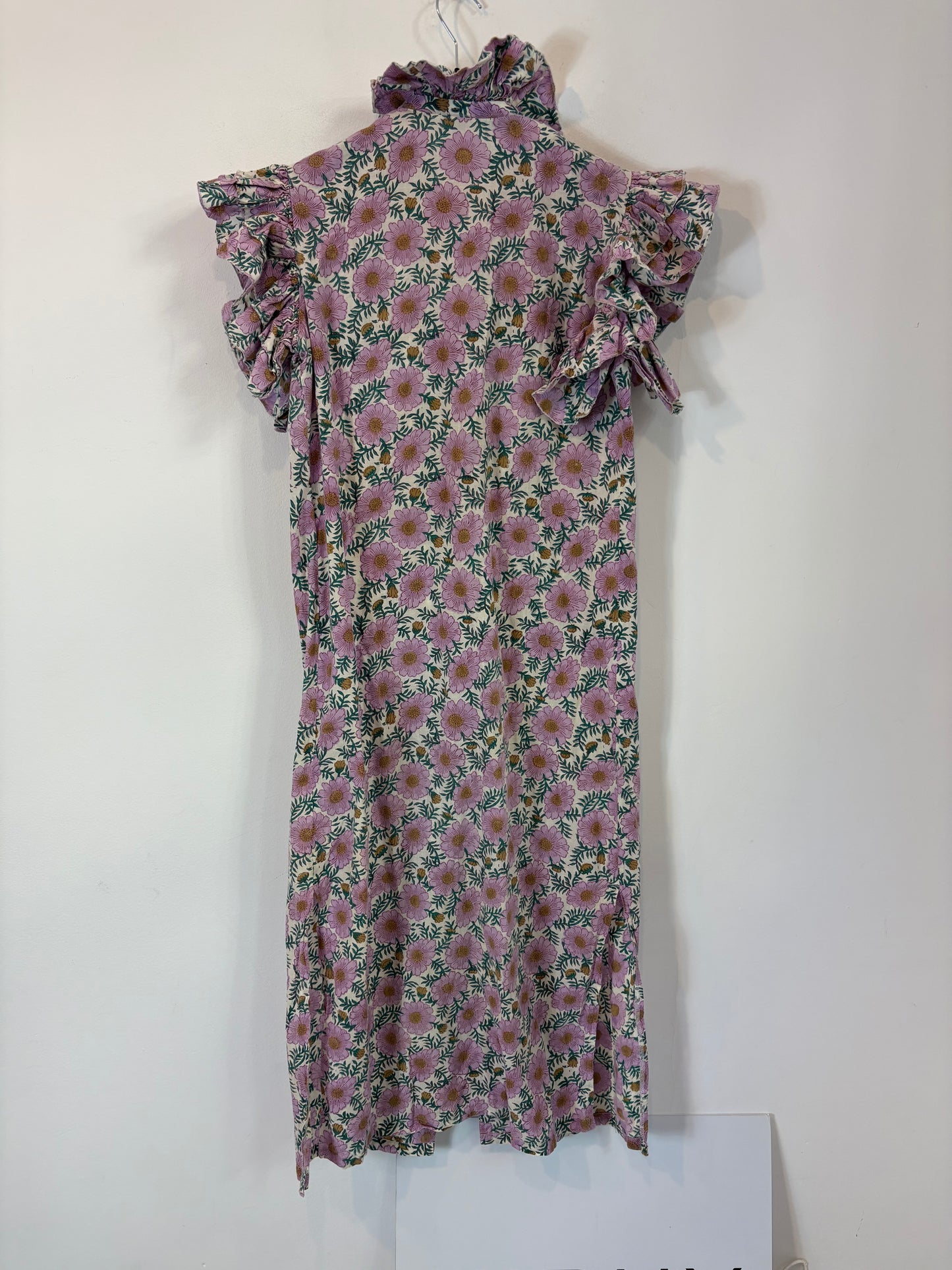 BYAN. Vestido volantes flores T.s