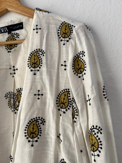 ZARA. White embroidered set TM