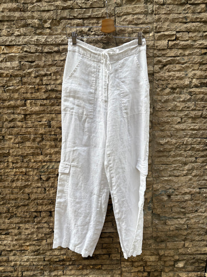 FAITHFULL THE BRAND. Pantalón blanco lino