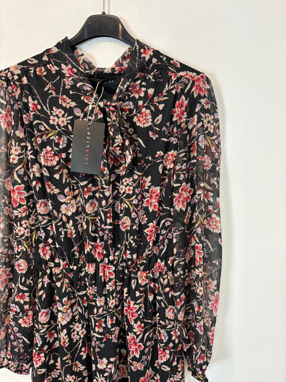 LOLA LIZA. Vestido largo estampado gasa