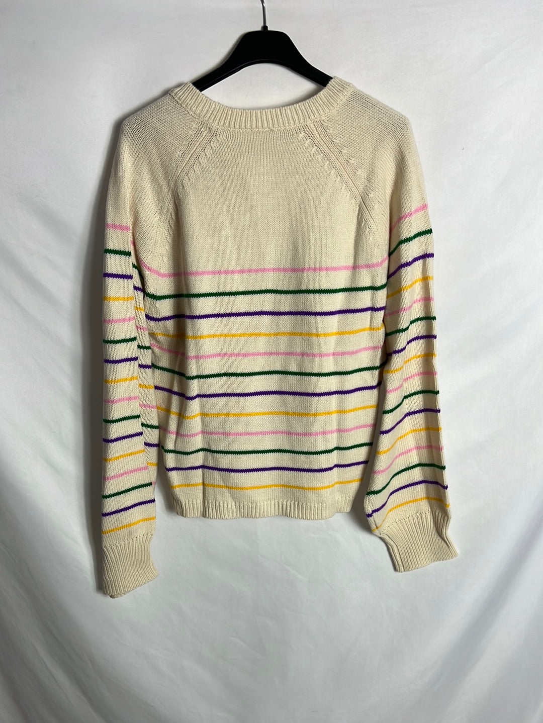 OTRAS. Jersey beige rayas. T S