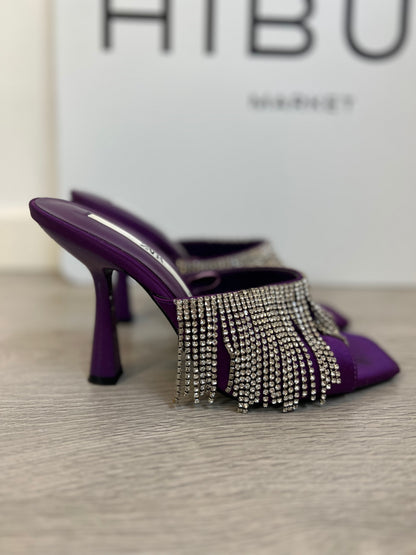 ZARA. Sandalias tacón pedrería. T 38