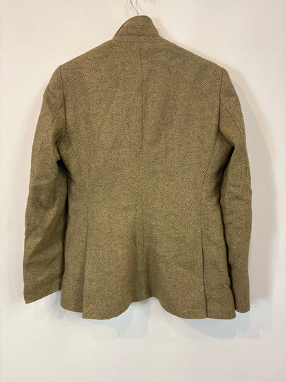 TBA. Blazer lana beige espiga