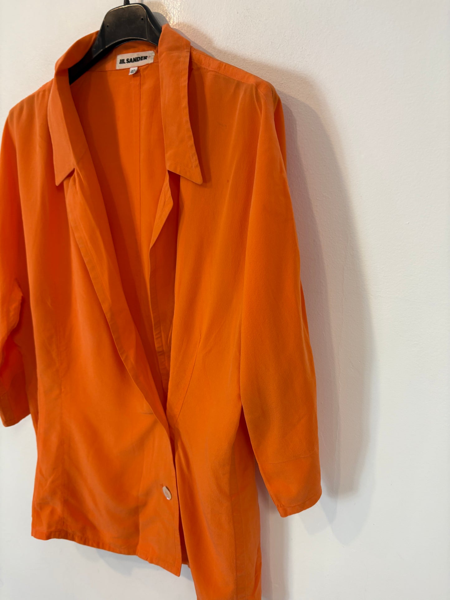 JIL SANDER. Blusa cruzada seda