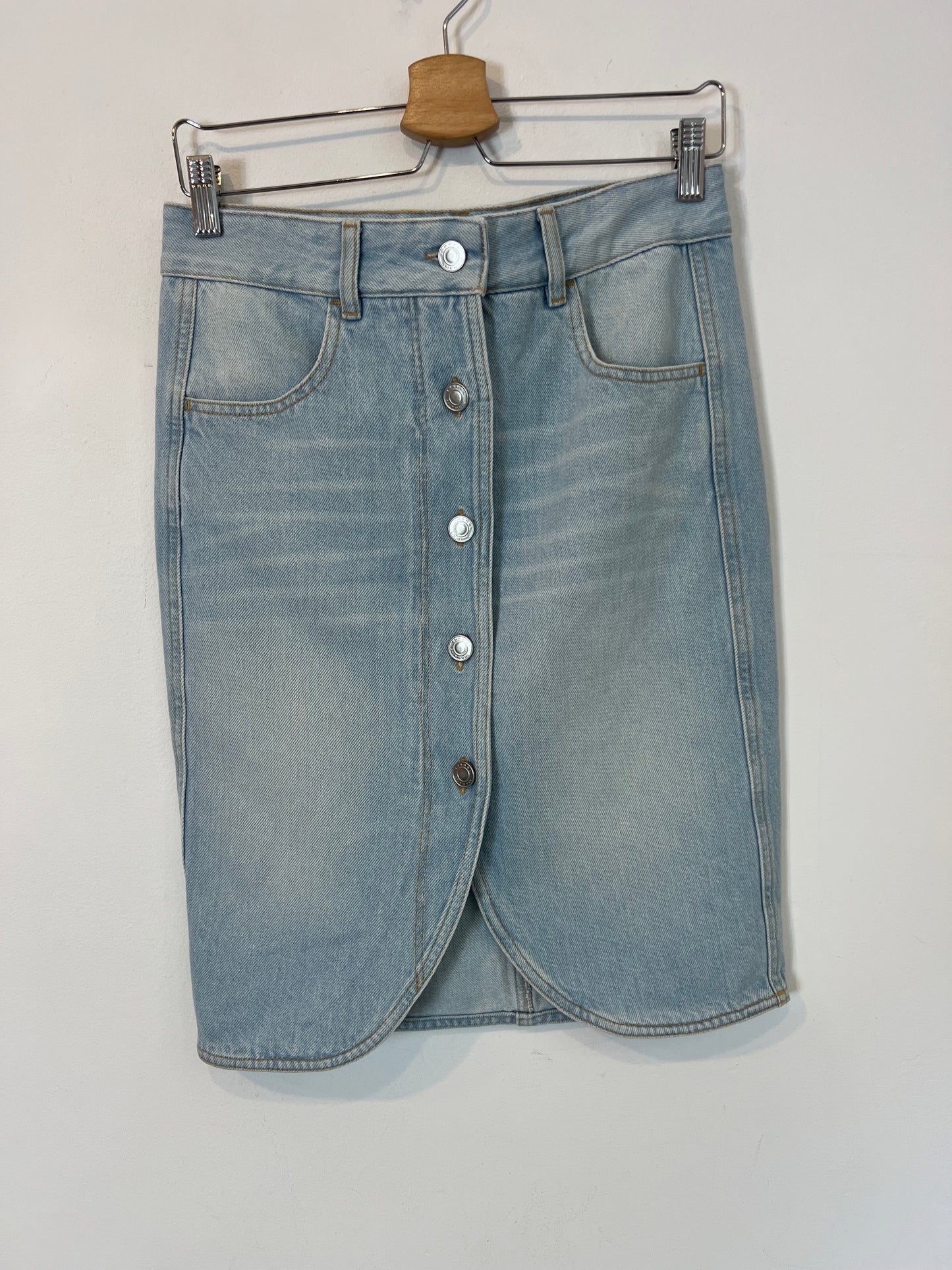 ISABEL MARANT. Falda denim abotonada T.36