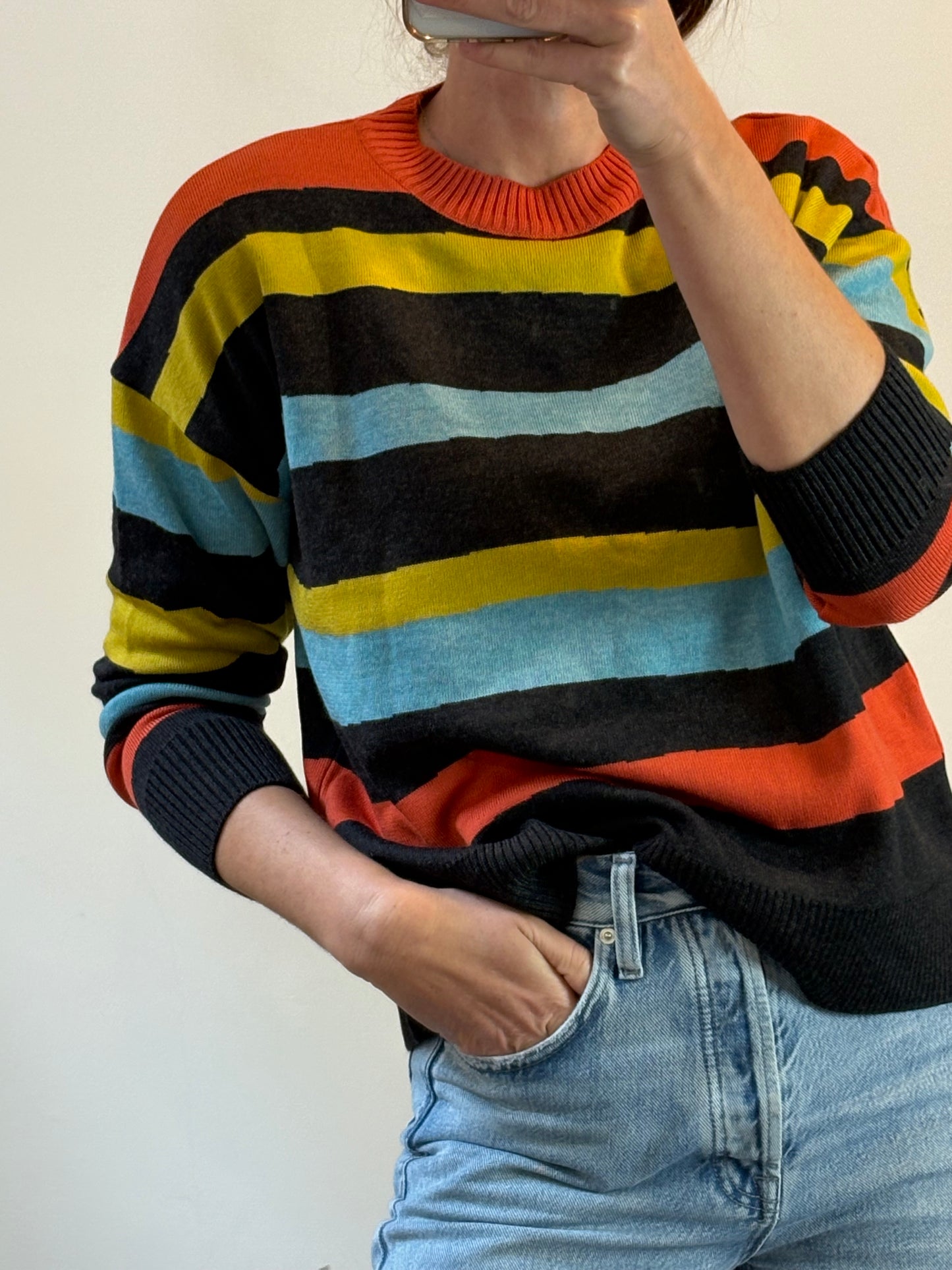 CARMELA CARAMELA. Jersey rayas colores merino