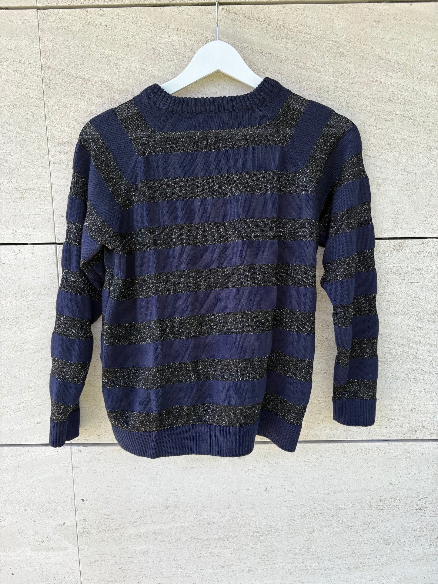 MYSULAFISH. Jersey azul y negro con lana