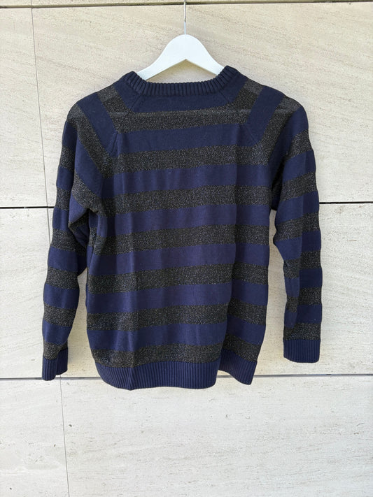 MYSULAFISH. Jersey azul y negro con lana