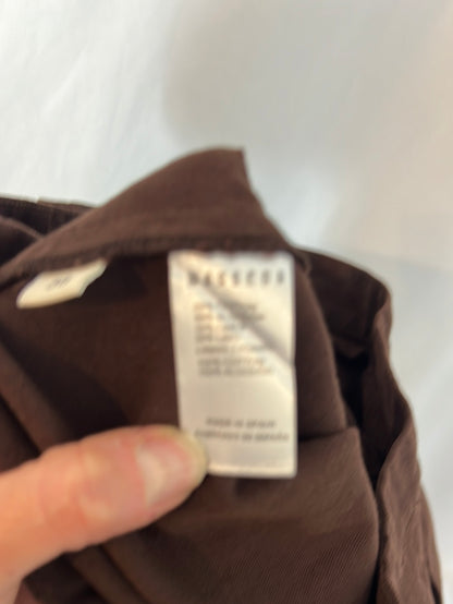 MASSCOB. Falda marrón abotonada T.38