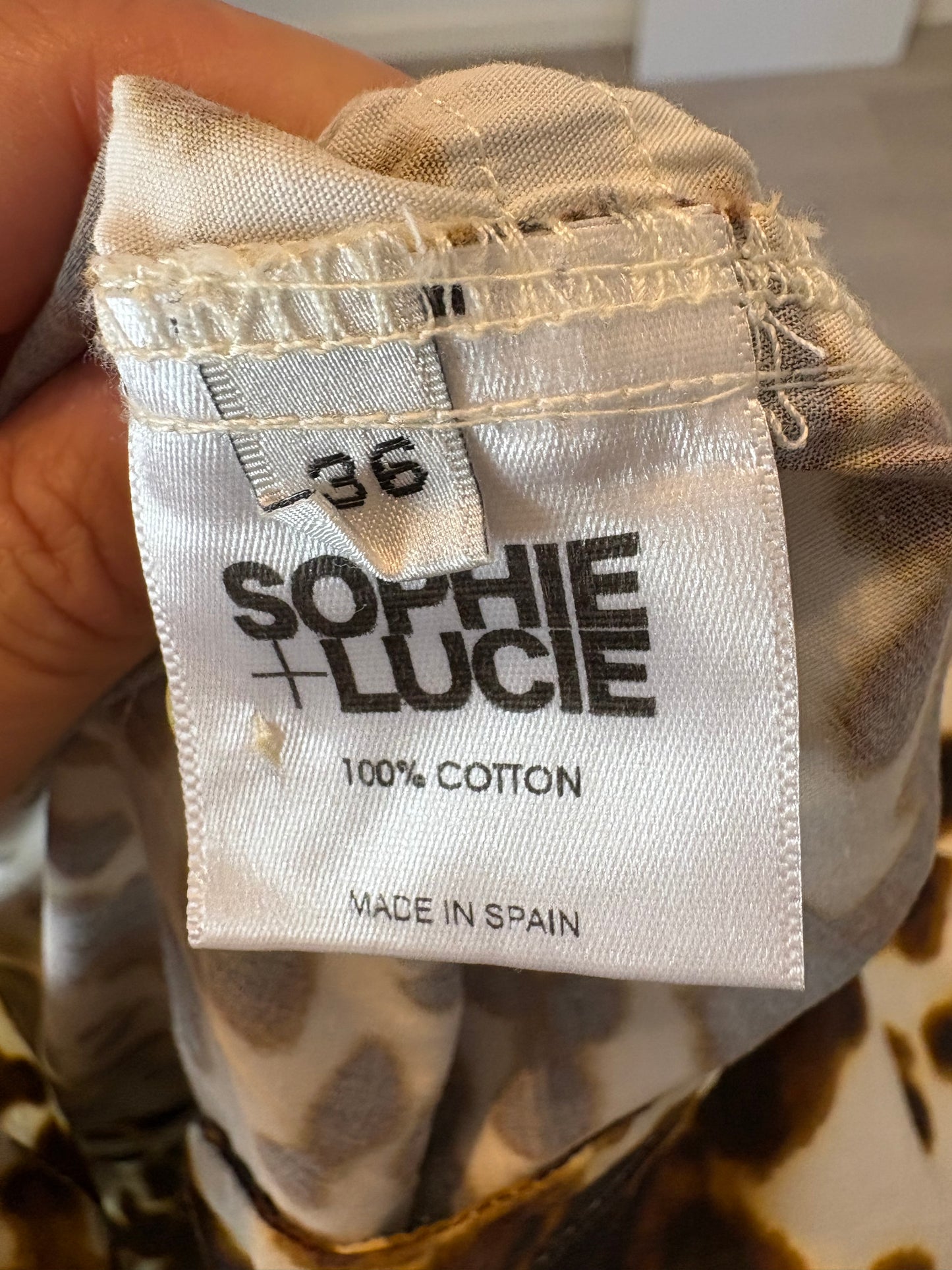 SOPHIE &amp; LUCIE. Long animal print jumpsuit. T 36