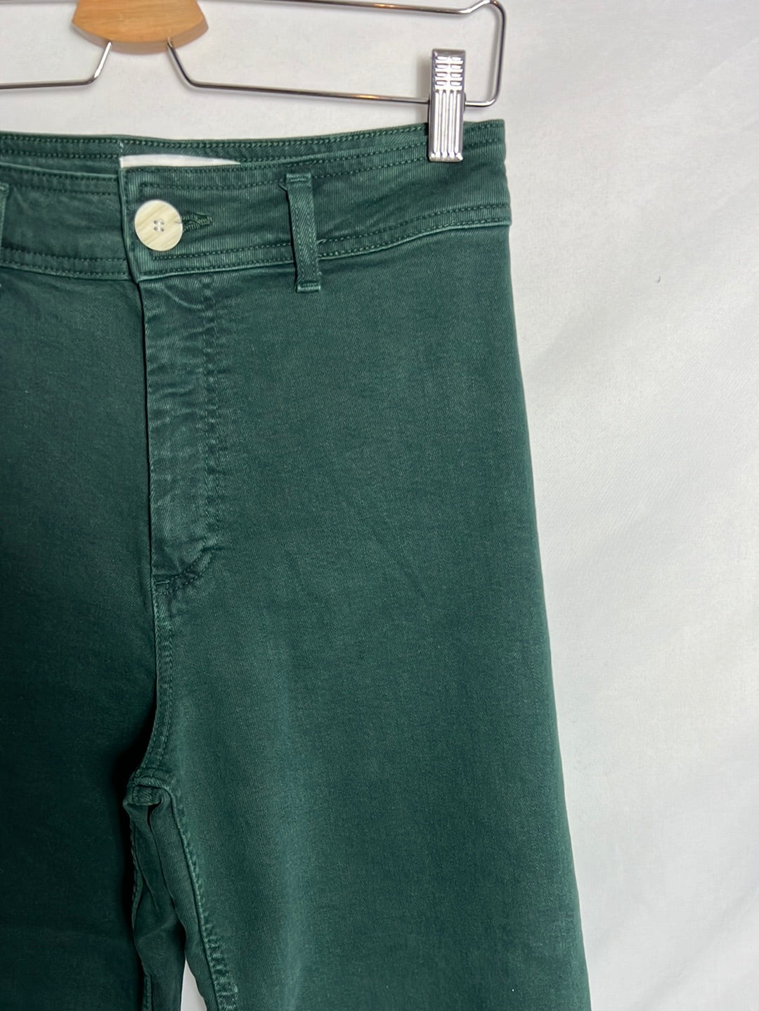 ZARA. Denim verde culotte . T 36