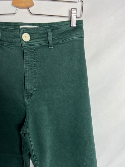 ZARA. Denim verde culotte . T 36