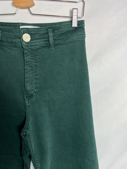 ZARA. Denim verde culotte . T 36