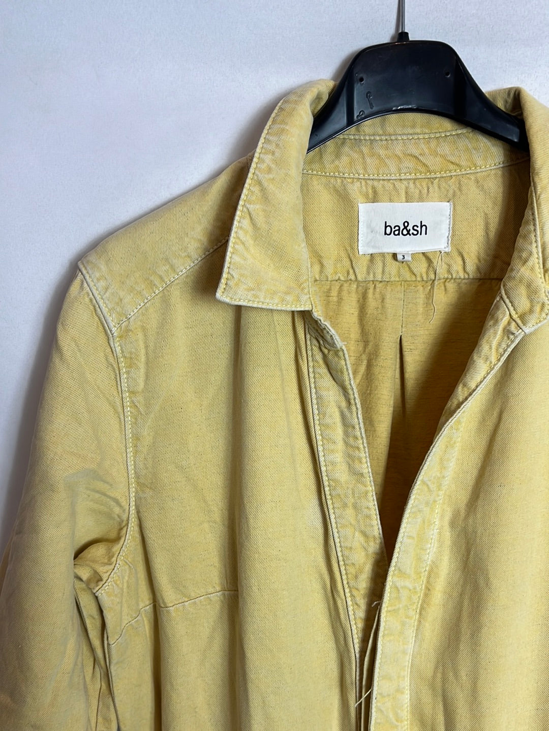 BA&SH. Mono amarillo denim efecto desgastado. T 3(M)