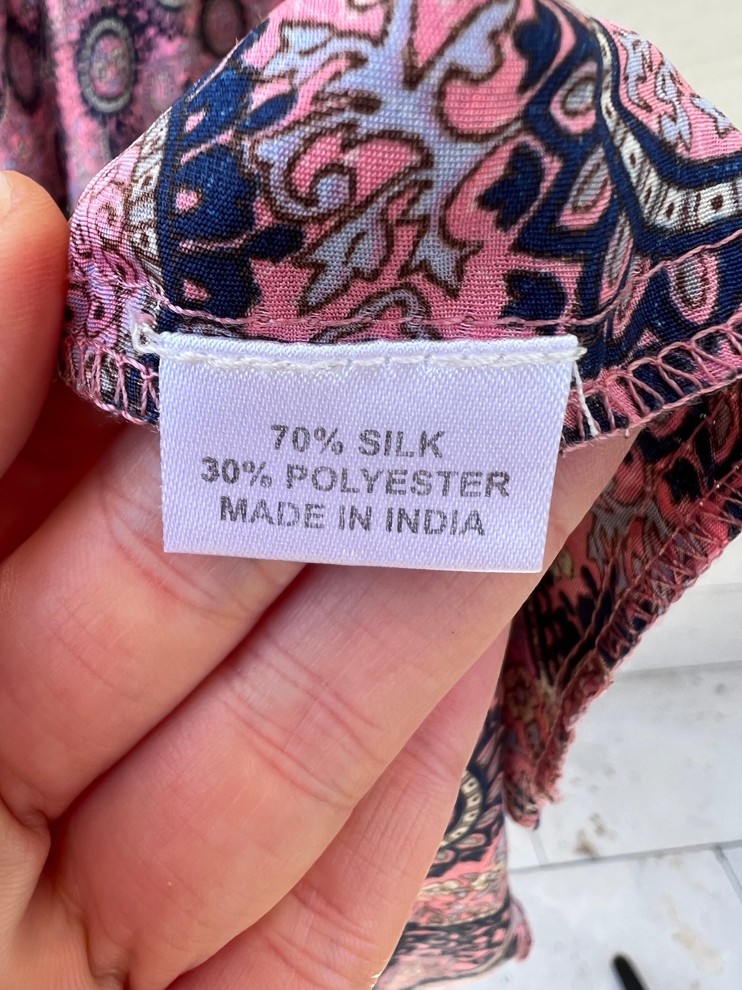 OTHERS. Long printed silk dress. TS