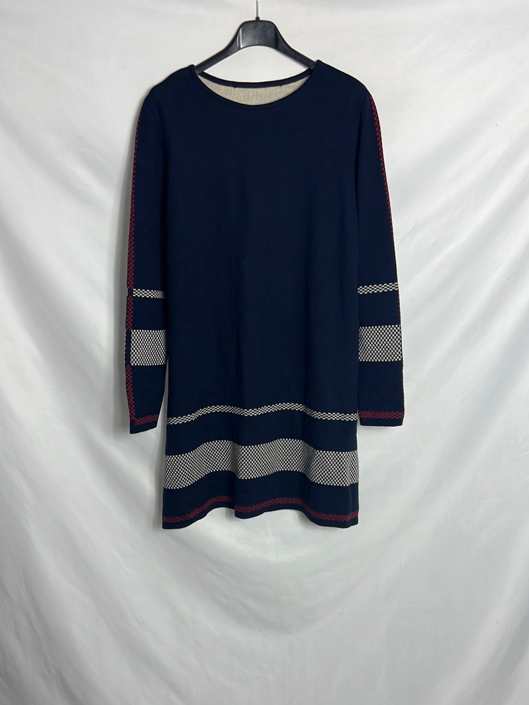 WENDY'S LITTLE HOUSE. Short blue wool dress. TS