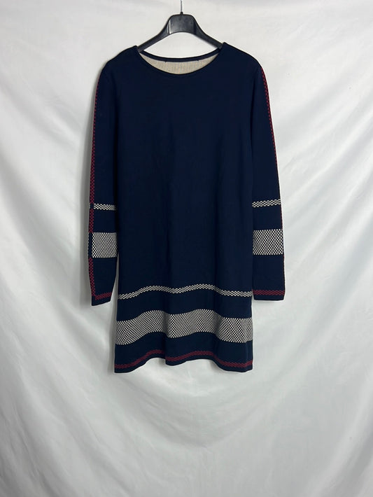 WENDY'S LITTLE HOUSE. Short blue wool dress. TS