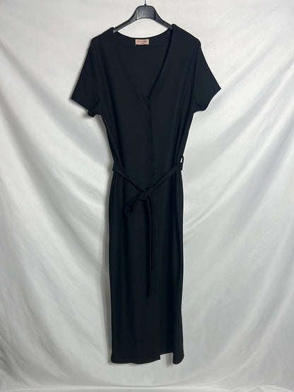 BIMANI. Long black button-down dress. TL