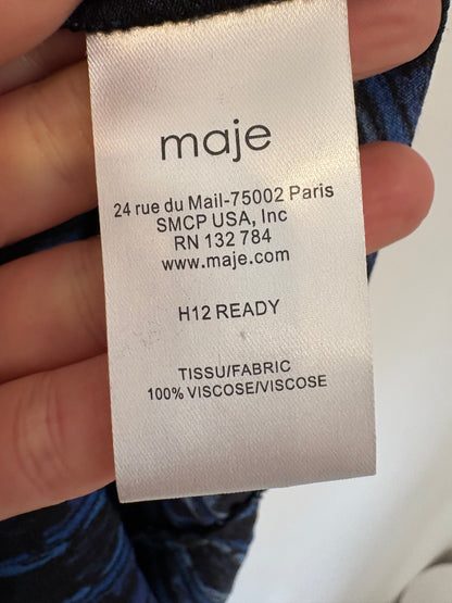 MAJE. Vestido corto estampado azul