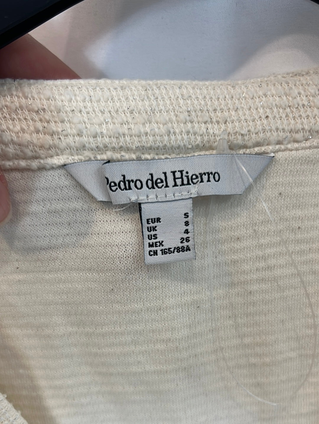 PEDRO DEL HIERRO. Textured beige Ts top