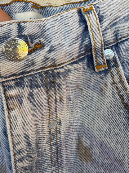 SANDRO. Denim recto flores. T 38