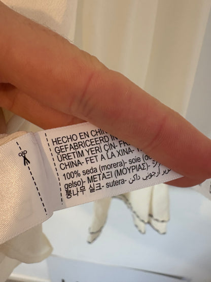 MASSIMO DUTTI. Blusa seda detalle bordados