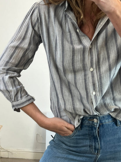 MASSCOB. Striped cotton blouse. Size XS