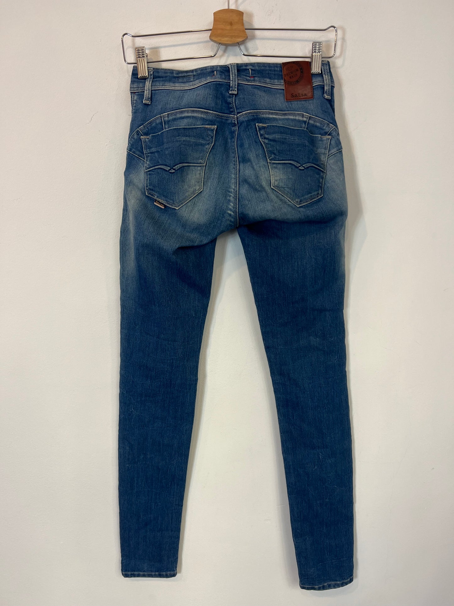 SALSA. Distressed skinny denim. Size 36