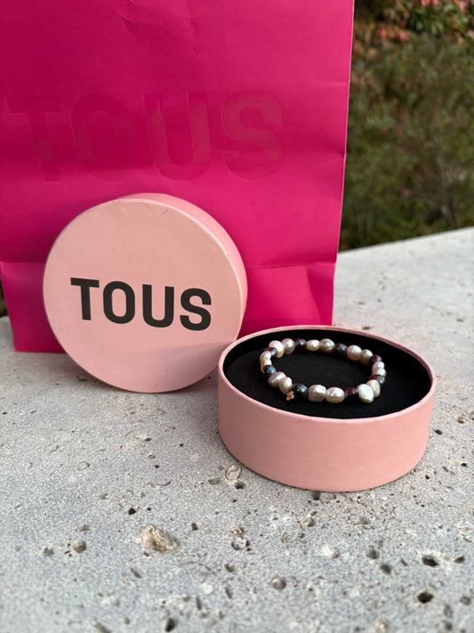 TOUS. Pulsera perlas y oro
