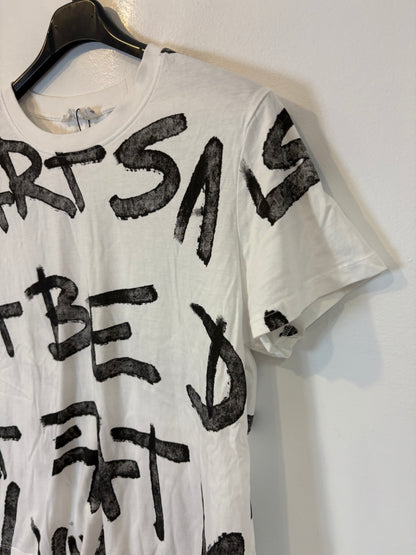 DESIGUAL. Camiseta blanca letras. T XL