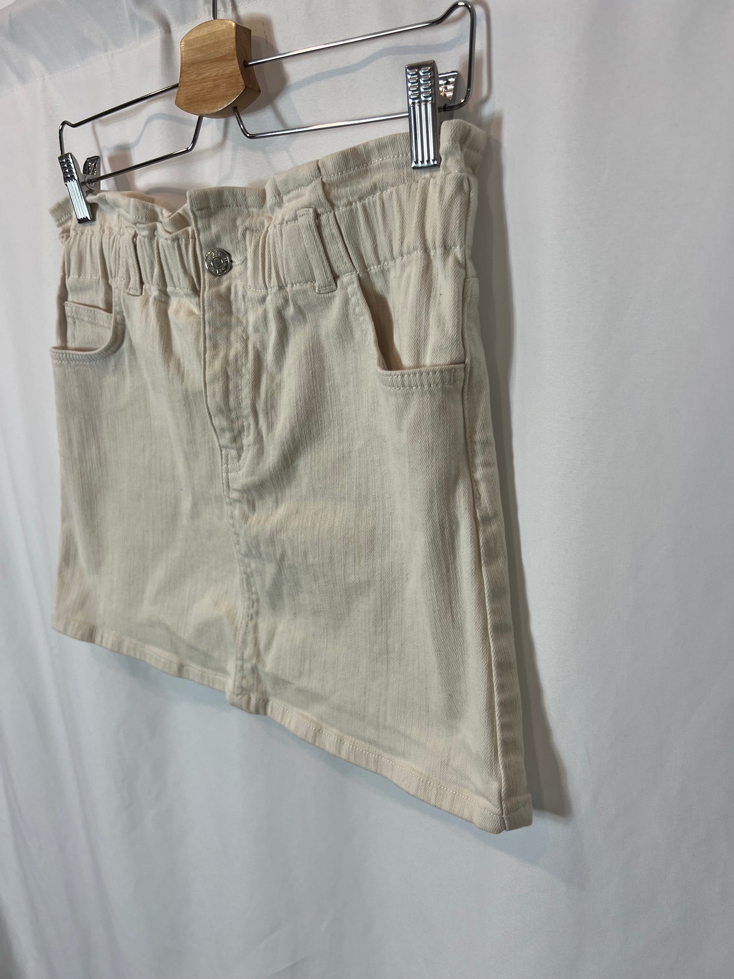 NAËLLE. Beige denim skirt. T.S.