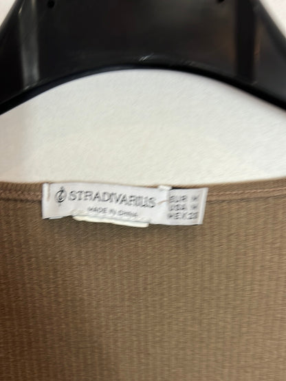 STARDIVARIUS. Brown elastic ribbed crop top. TM