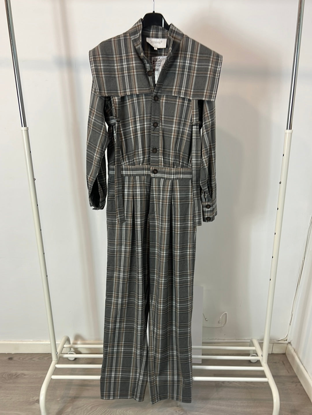 IQ. Mono largo cuadros gris T.s