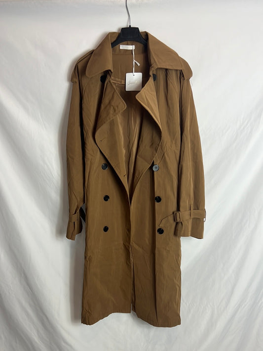 CARLOTA & CO. Gabardina marrón. TU (M/L)