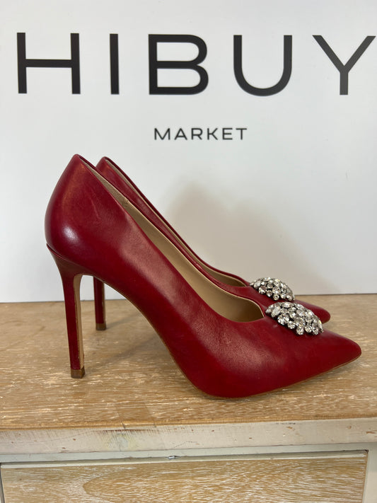 ZARA. Red brooch heels. Size 37