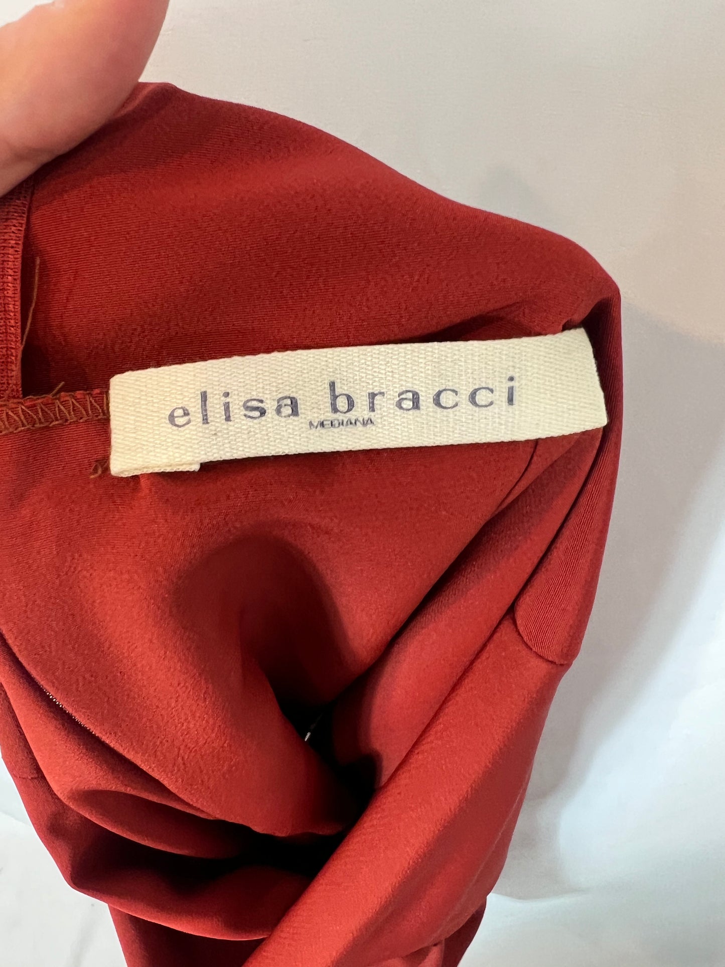 ELISSA BRACCI. Vestido corto teja. T S